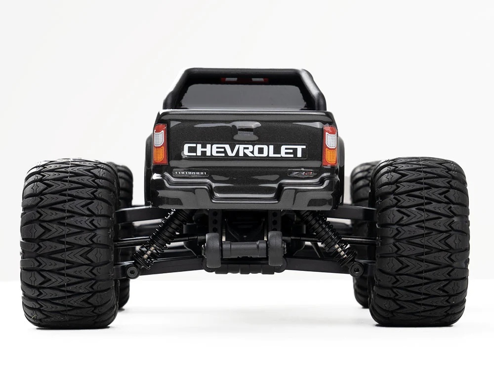 FMS 1 24 FMT24 Chevrolet Colorado Monster Truck RTR Rear BLACK.jpg