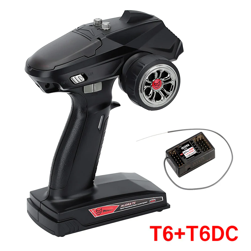 INJORA T6F 6CH 2.4GHz RC Digital Transmitter with Receiver