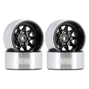 INJORA 1.0" Negative Offset 3.78mm Deep Dish Stamped Steel Wheels Rims for 1/18 1/24 RC Crawlers (4pcs) (W1004)