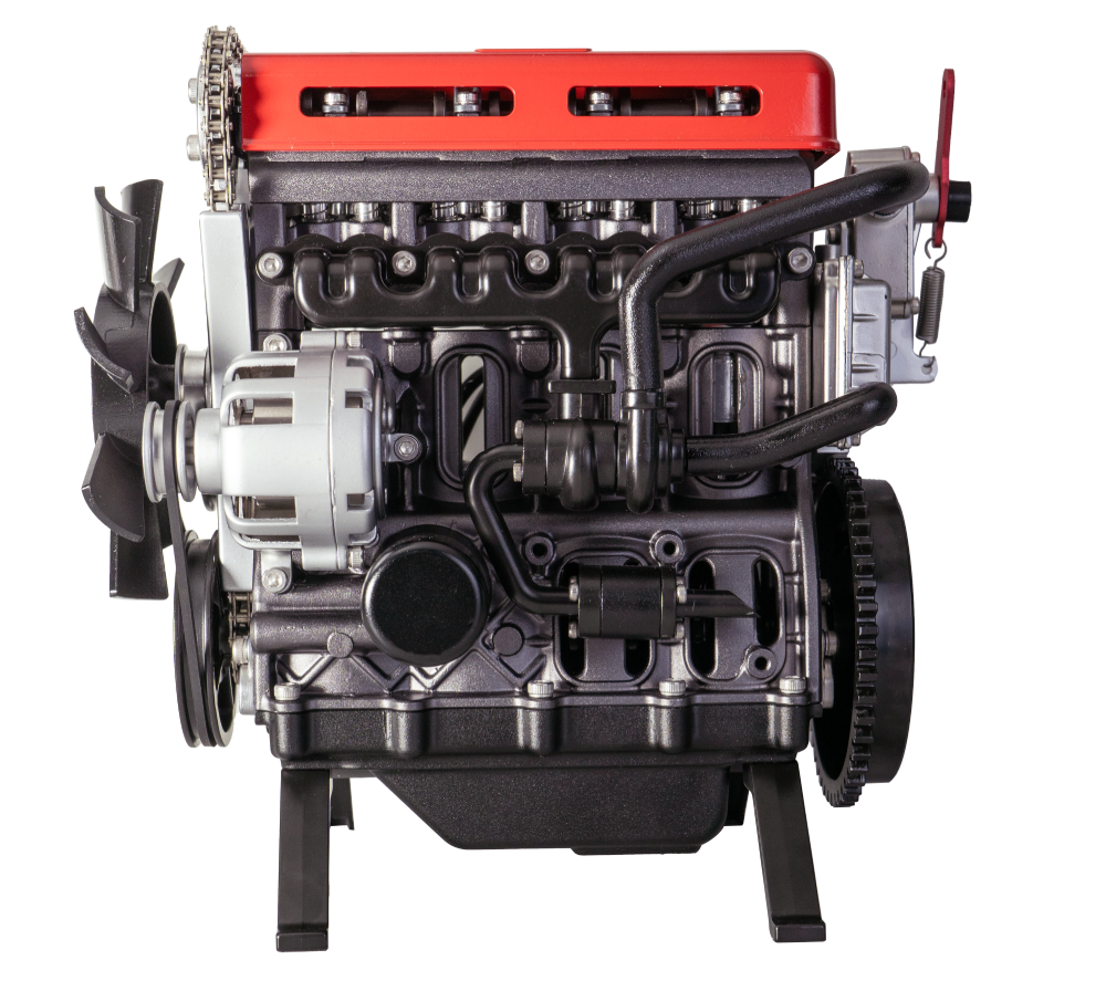 TECHING Turbocharged 4-Cylinder Engine Metal Model Kit
