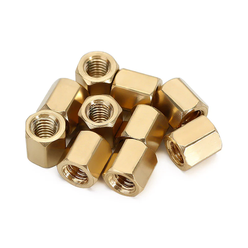 [WH-20B] INJORA 10pcs M3x5mm Brass Hex Long Nuts Coupling Sleeve Nuts for FMS FCX18 / FCX24
