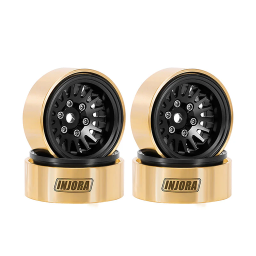 INJORA 1.0 Plus Brass Beadlock Wheels Rims for 1/18 1/24 RC Crawler (W1109)
